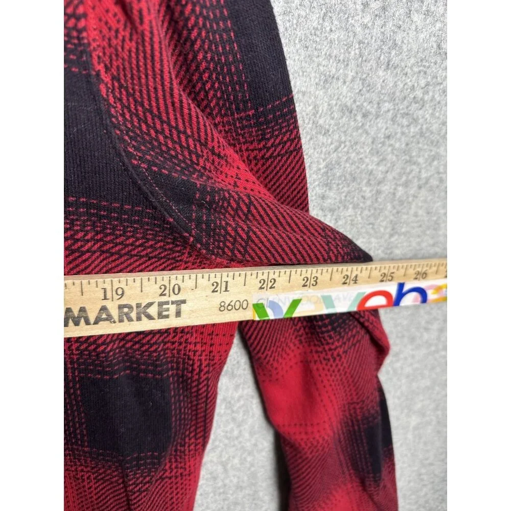 Polo Ralph‎ Lauren Medium 1/4 Zip Long Sleeve Top Mens Buffalo Plaid Mock Neck